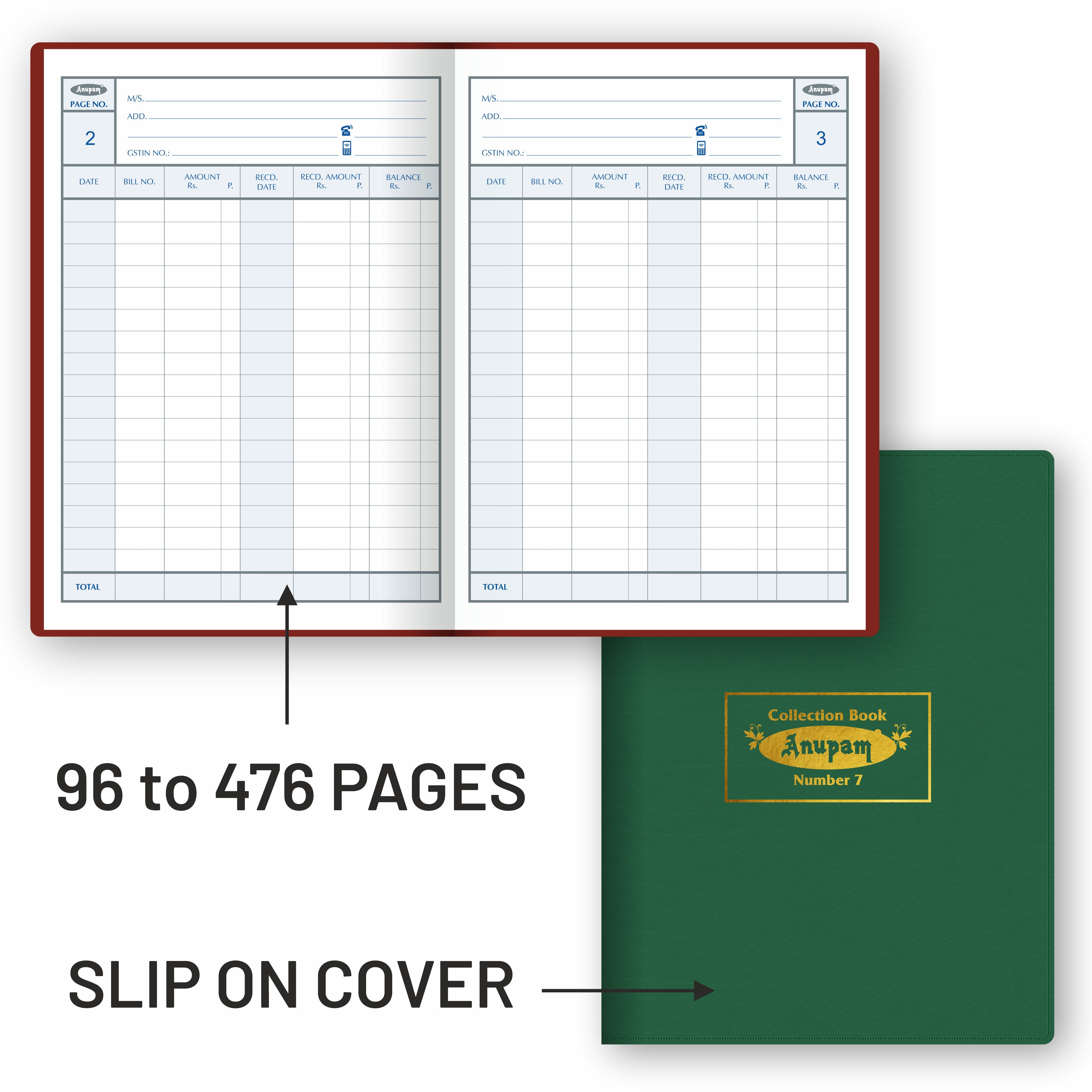 Anupam Collection Pass Book -premium robust material-hardbound and PVC variants- 80 GSM